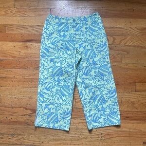 Talbots Fish Print Crops Size 2P